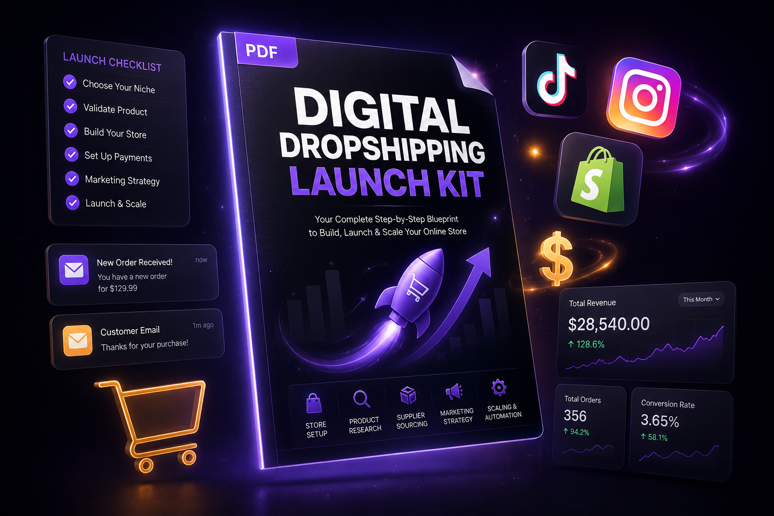 Digital Dropshipping Launch Kit – Shopify Beginners